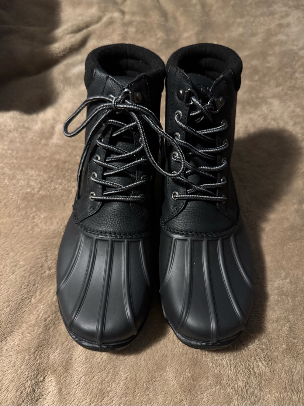 Sperry Men's Black Waterproof Duck Boots